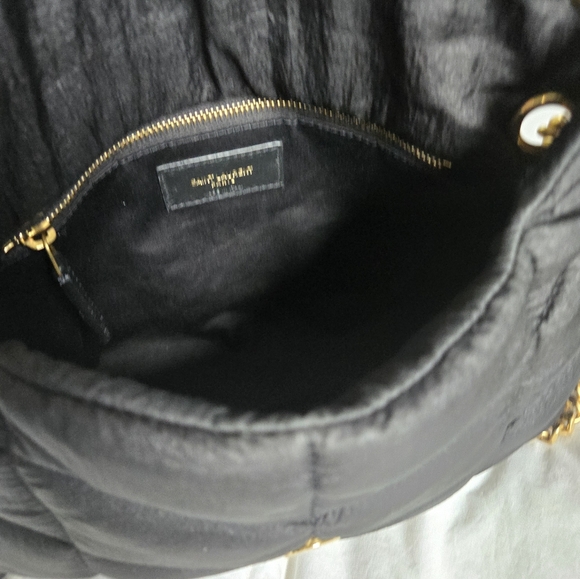 Saint Laurent Black Quilted Nylon Small Loulou Puffer Chain Bag NWT - Picture 7 of 14